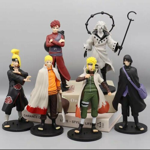 kayou naruto sp карты аниме фигурки удзумаки nagato namikaze minato uchiha obito haruno sakura редкие sp коллекционные карты Набор фигурок Наруто из 6 штук