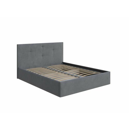 PROxSON Кровать Mono с бельевым ящиком (Ткань: Велюр Monopoly Британский серый (996)) 160x200
