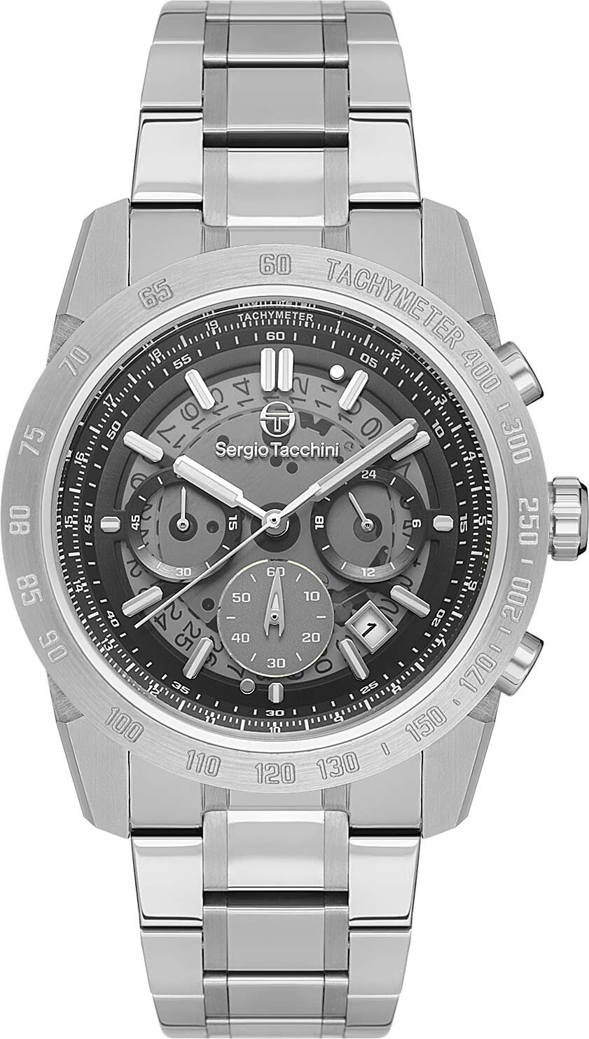 Наручные часы SERGIO TACCHINI Archivio, серебряный, черный, серый