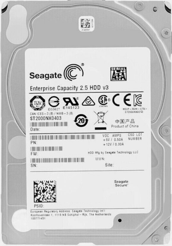Жесткий диск 2TB SATA 6Gb/s Seagate Exos 7E2000 2.5" 7200rpm 128MB - фото №6