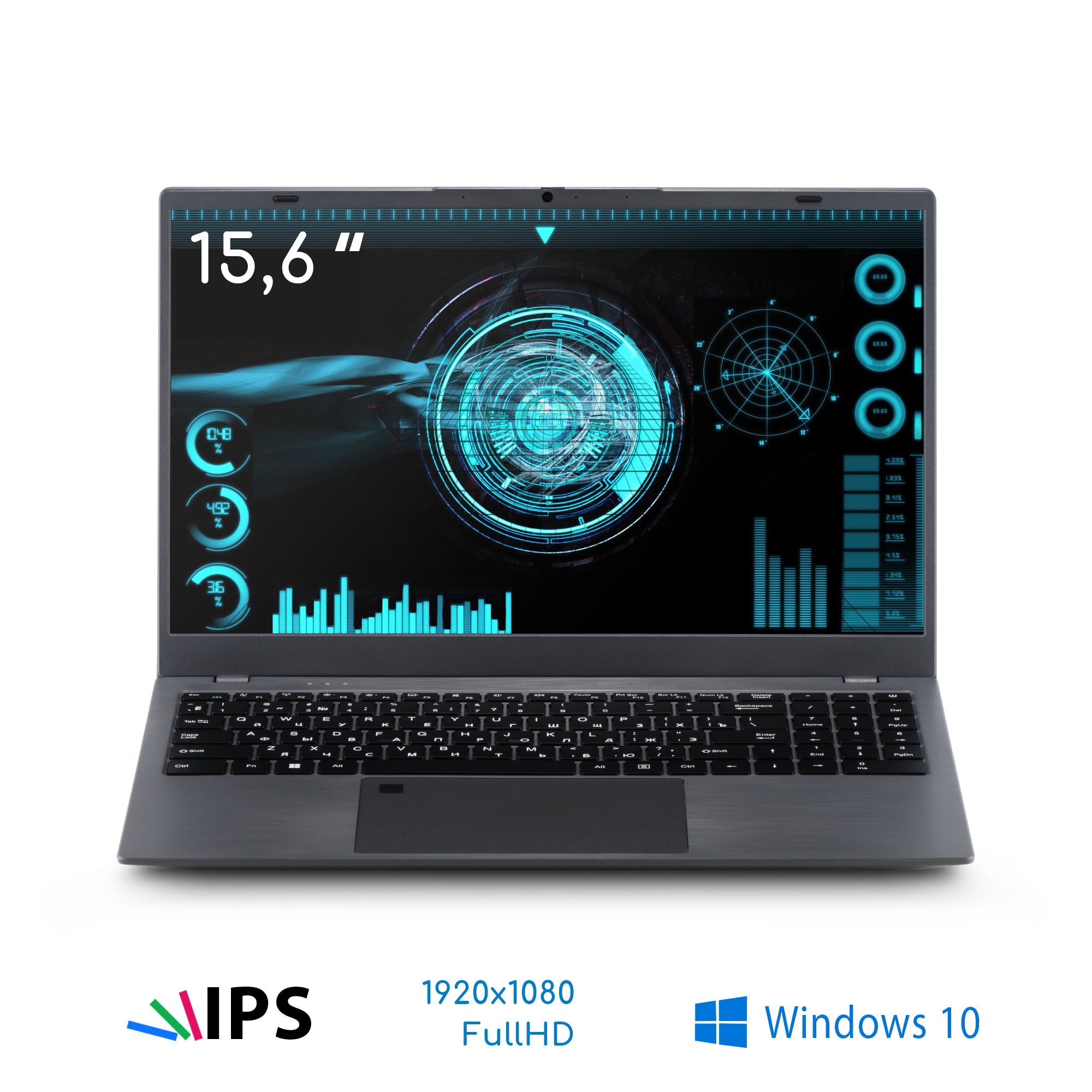 Ноутбук Azerty AZ-1516 (15.6" IPS 1920x1080, Intel i3 1005G1 4x3.4GHz, 16Gb DDR4, 256Gb SSD)