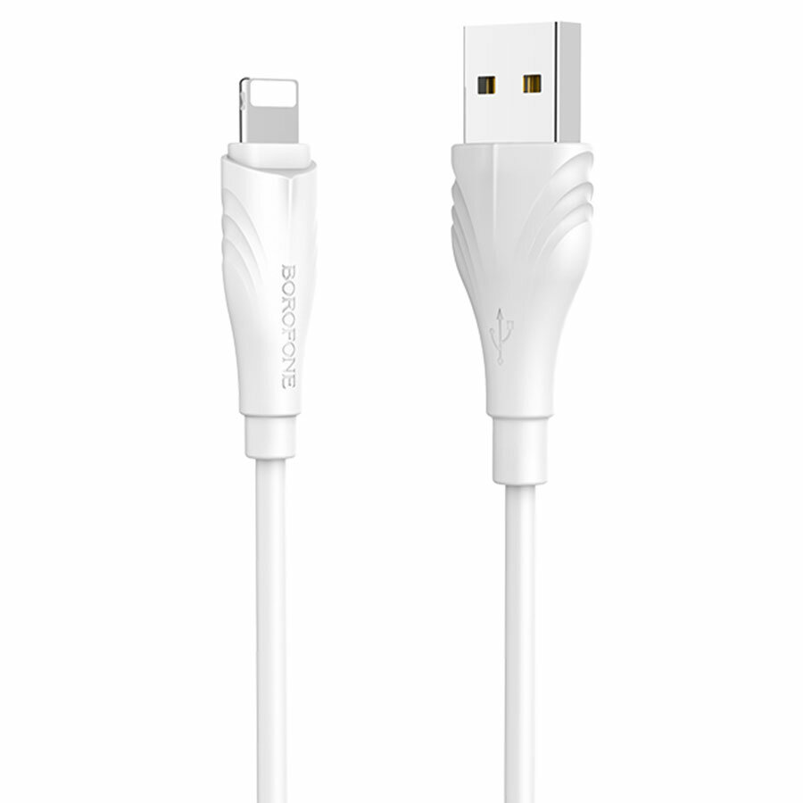 Кабель для айфон USB BOROFONE BX18 Optimal USB - Lightning, 2А, 1 м, белый