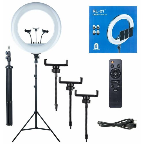 Кольцевая лампа Soft Ring Light RL-21 - Студийный свет Селфи лампа Светильник со штативом 675600₽