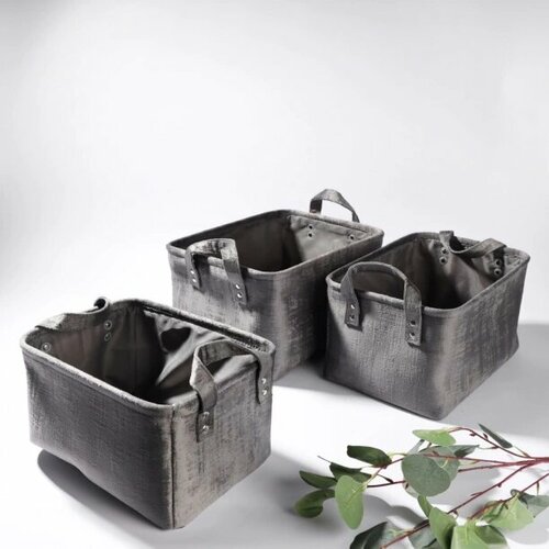 Корзина для хранения elemento 30х21х16 см серая 1519₽