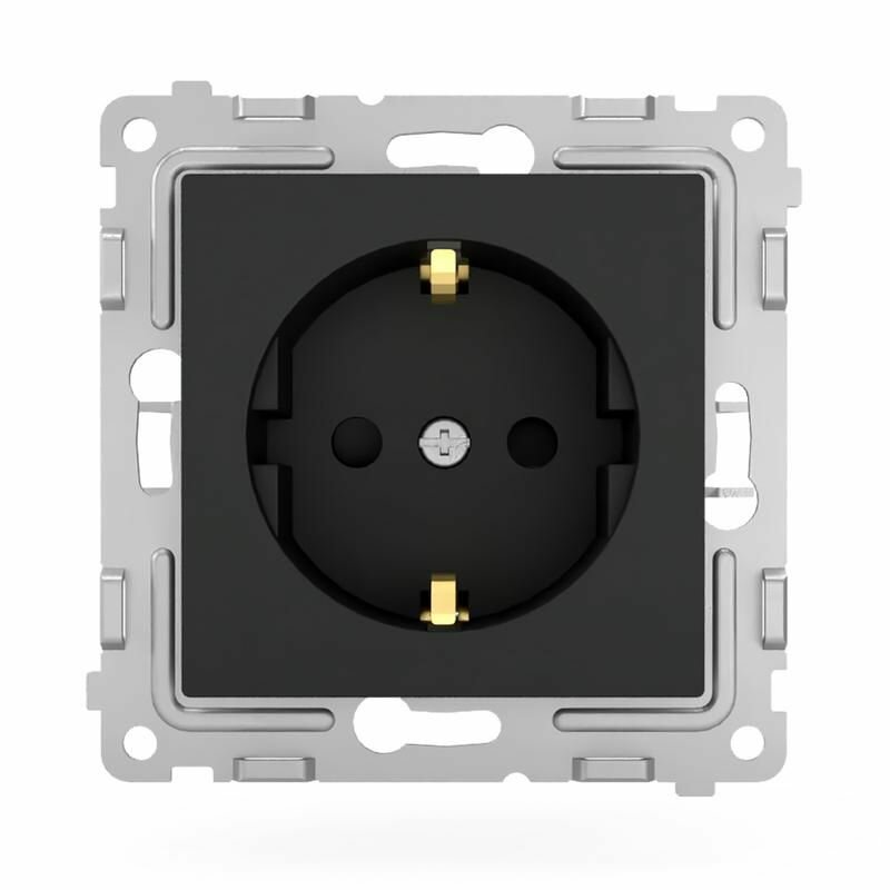 Розетка 1-м СП Pixel 16А IP20 с заземл. механизм карбон TOKOV ELECTRIC TKE-PX-R1Z-C14 - фото №2