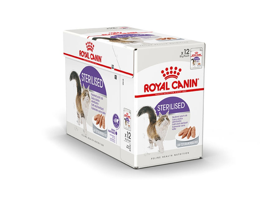 Влажный корм Royal Canin Sterilised для стерилизованных кошек, паштет, 12шт x 85г