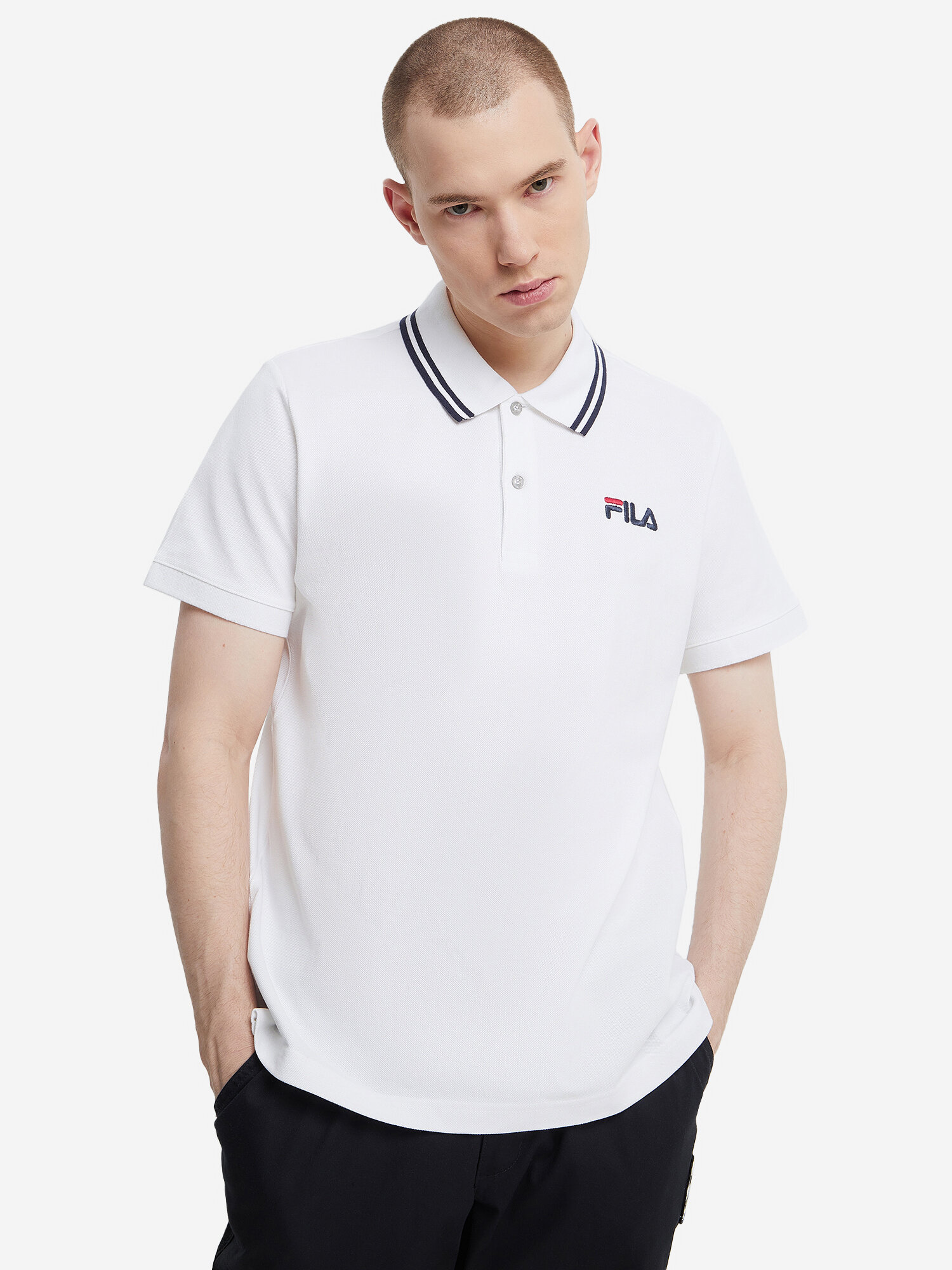 фото Поло мужское FILA Синий; RUS: 48-50, Ориг: 48-50