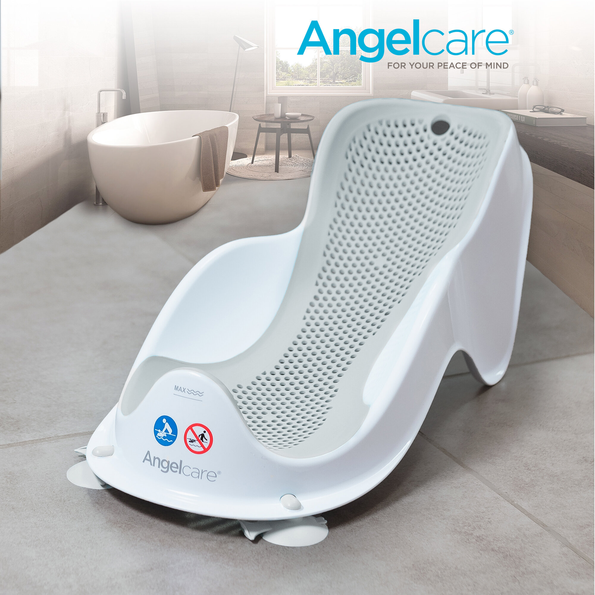 Горка для купания детская Angelcare Bath Support Mini, светло-серая