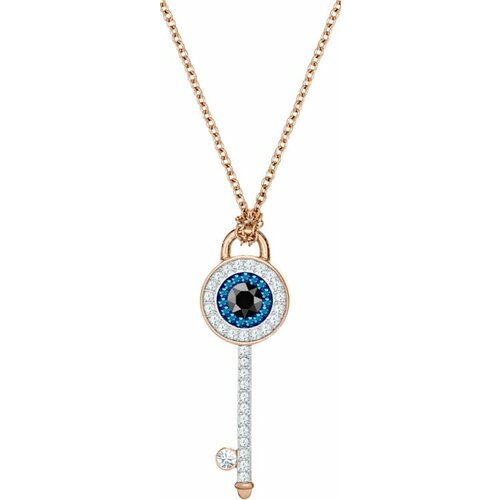 Колье SWAROVSKI кристаллы Swarovski длина 38 см синий золотой белый 5499₽