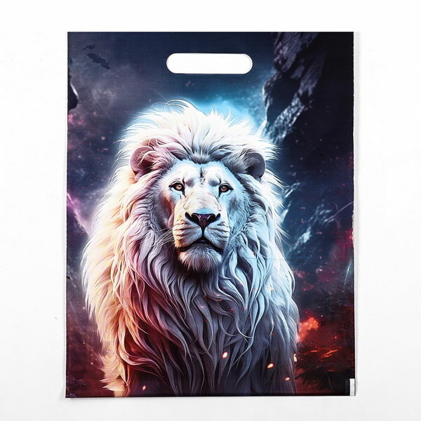 фото Пакет "Лев", полиэтиленовый с вырубной ручкой, 30х40 см, 50 мкм, 20 шт.