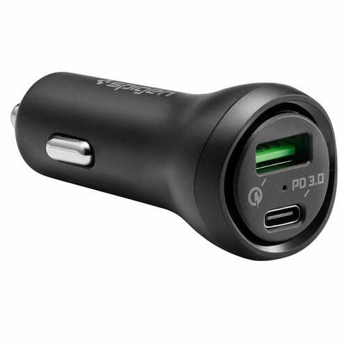 Автомобильное зарядное устройство SPIGEN - F31QC USB-C PD 3.0 QC Total 48W - Черный - 000CP25597