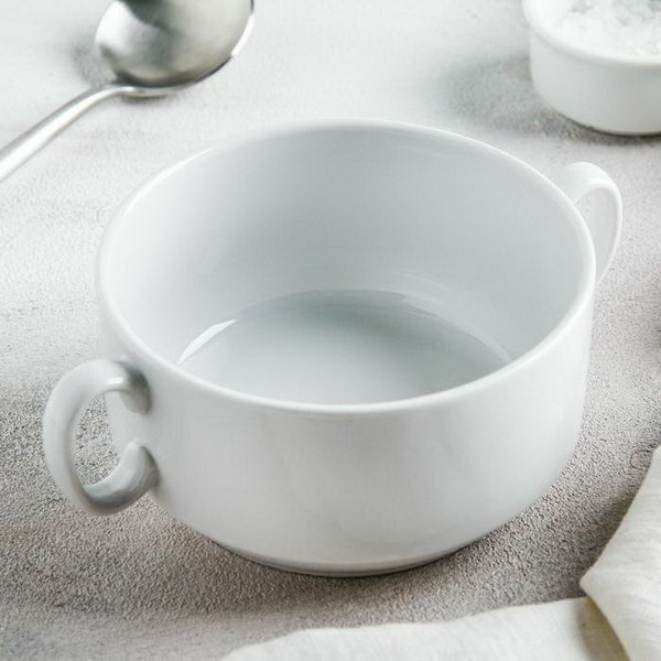 Чашка фарфоровая для бульона "Уют", 470 мл, d=11.8 см
