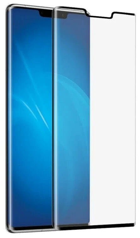 Закаленное защитное стекло 3D с цветной рамкой DF (fullscreen) для Huawei Mate 30 Pro (black)