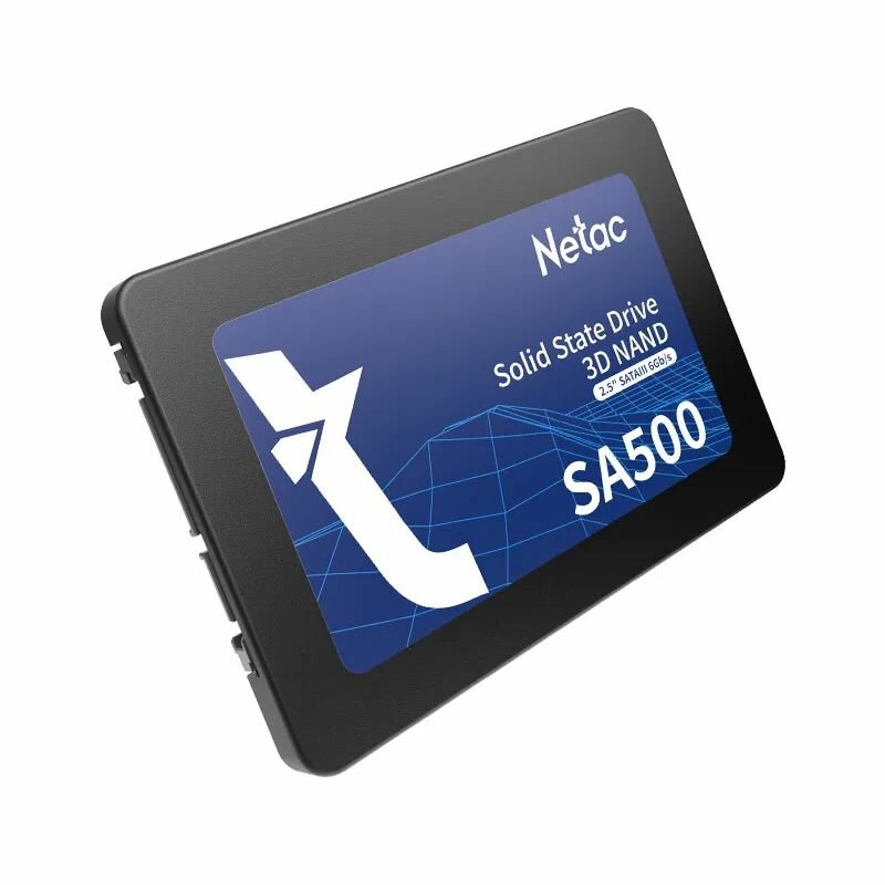 Твердотельный накопитель NETAC NT01SA500-512-S3X, 512ГБ, SATA — фото 1