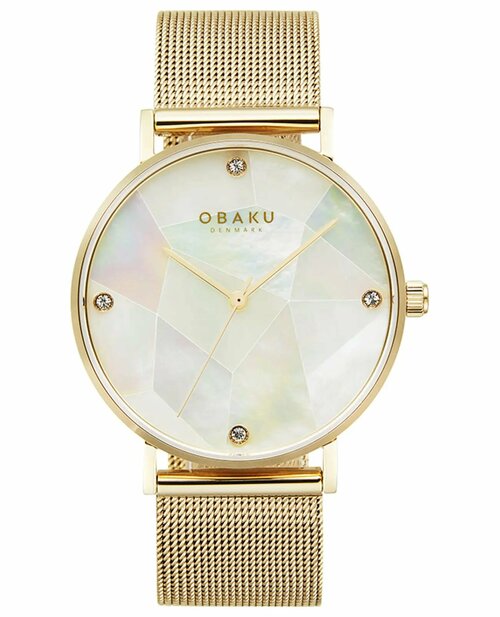 Наручные часы OBAKU V268LXGWMG, белый, золотой
