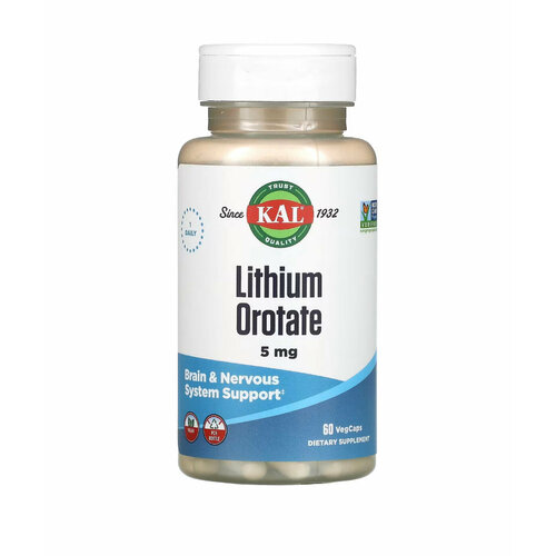 Оротат лития, 5 мг, 60 капсул