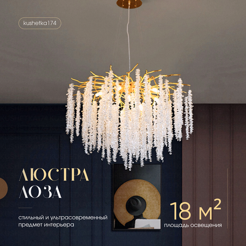 Люстра потолочная хрустальная 