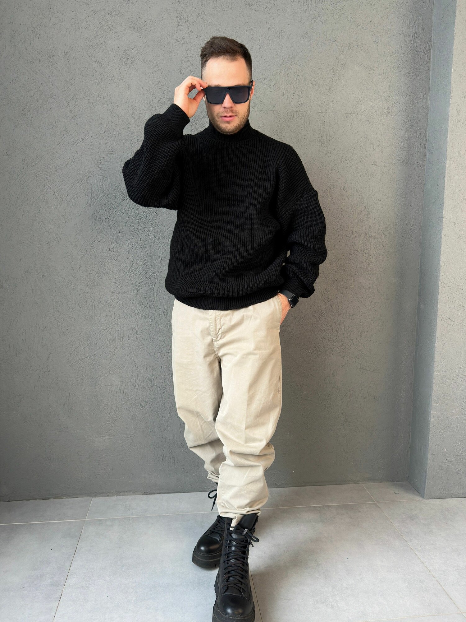 Свитер BRANKI, размер 52-58, , черный, Черный — фото 1