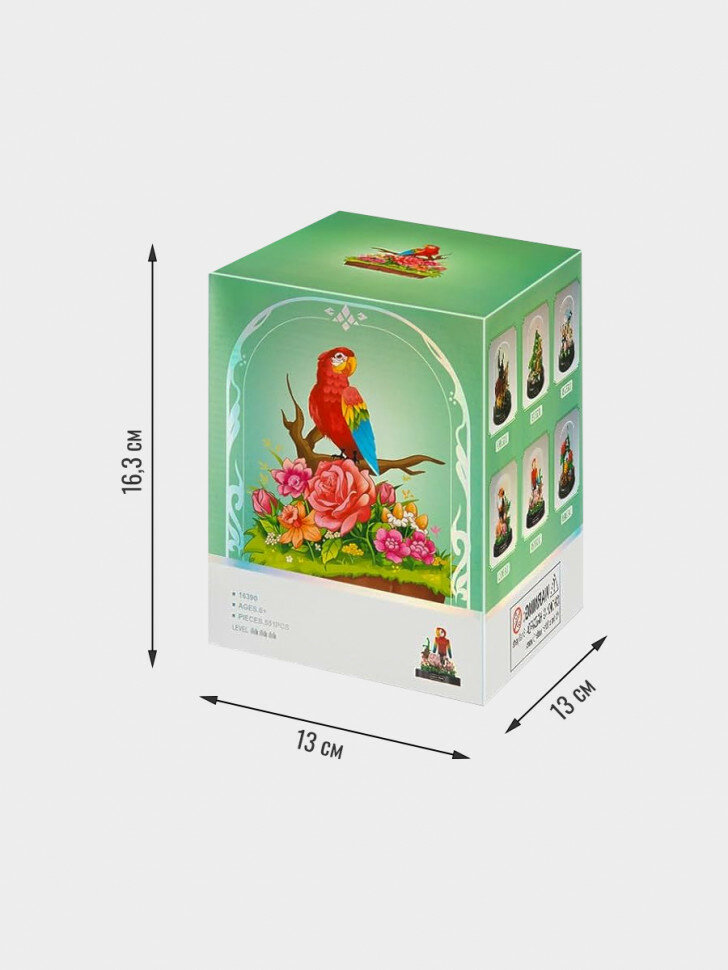 Конструктор Balody Цветы в колбе «Попугай» (мини детали) 16390 — фото 1