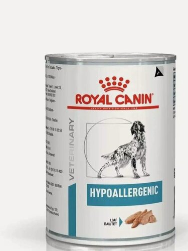Изображение товара Влажный корм для собак Royal Canin Hypoallergenic, для собак с пищевой аллергией или непереносимостью, 6 шт х 400 г