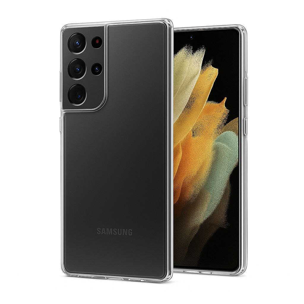 Чехол прозрачный, для Samsung S22 Ultra, силикон, противоударный, прозрачный.