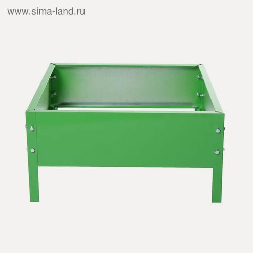 Изображение товара Клумба Greengo, оцинкованная сталь, ярко-зеленая, 50 x 50 x 15 см