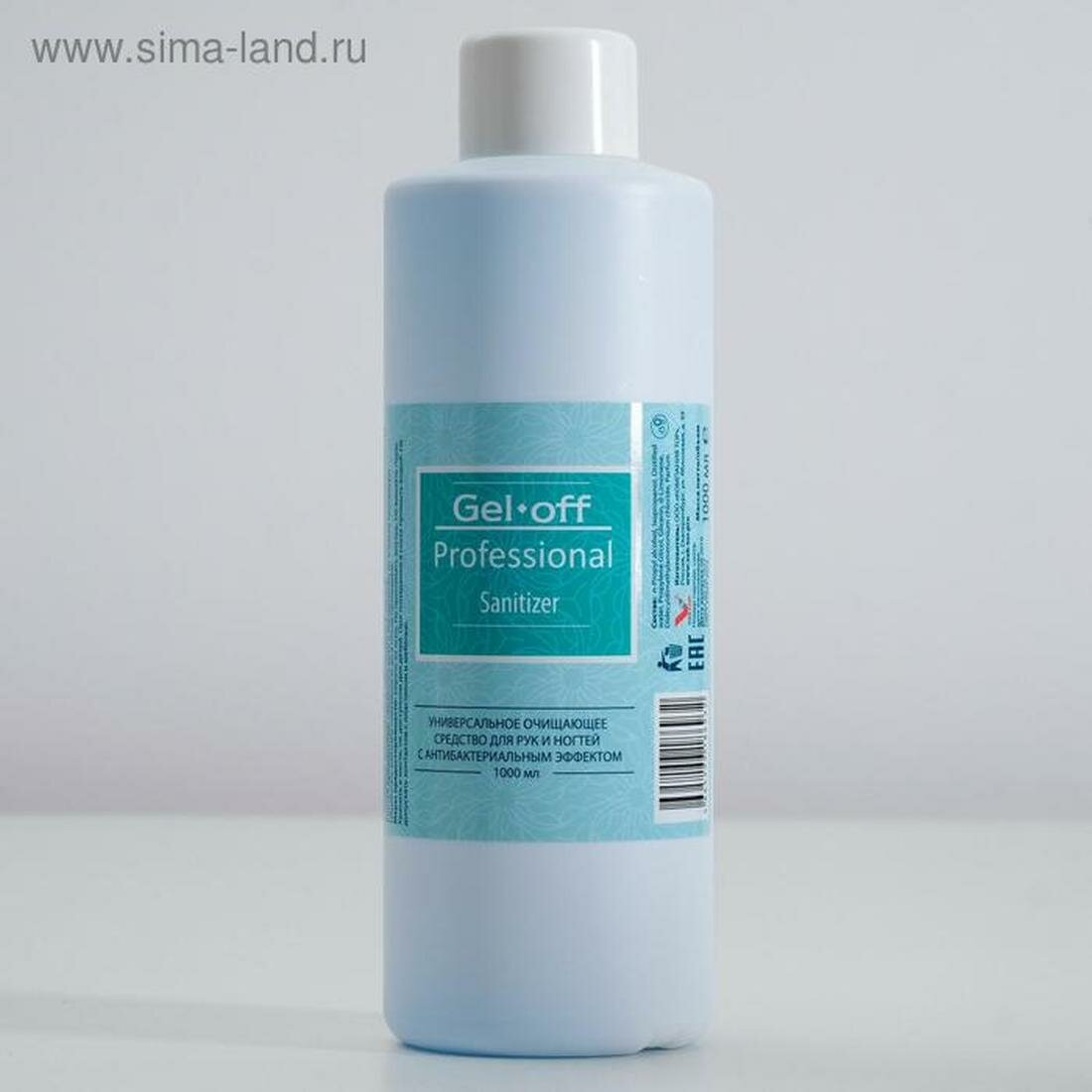 Антисептики Для Рук Очищающее средство для рук и ногтей Gel*off Sanitizer с антибактериальным эффектом, 1000 мл