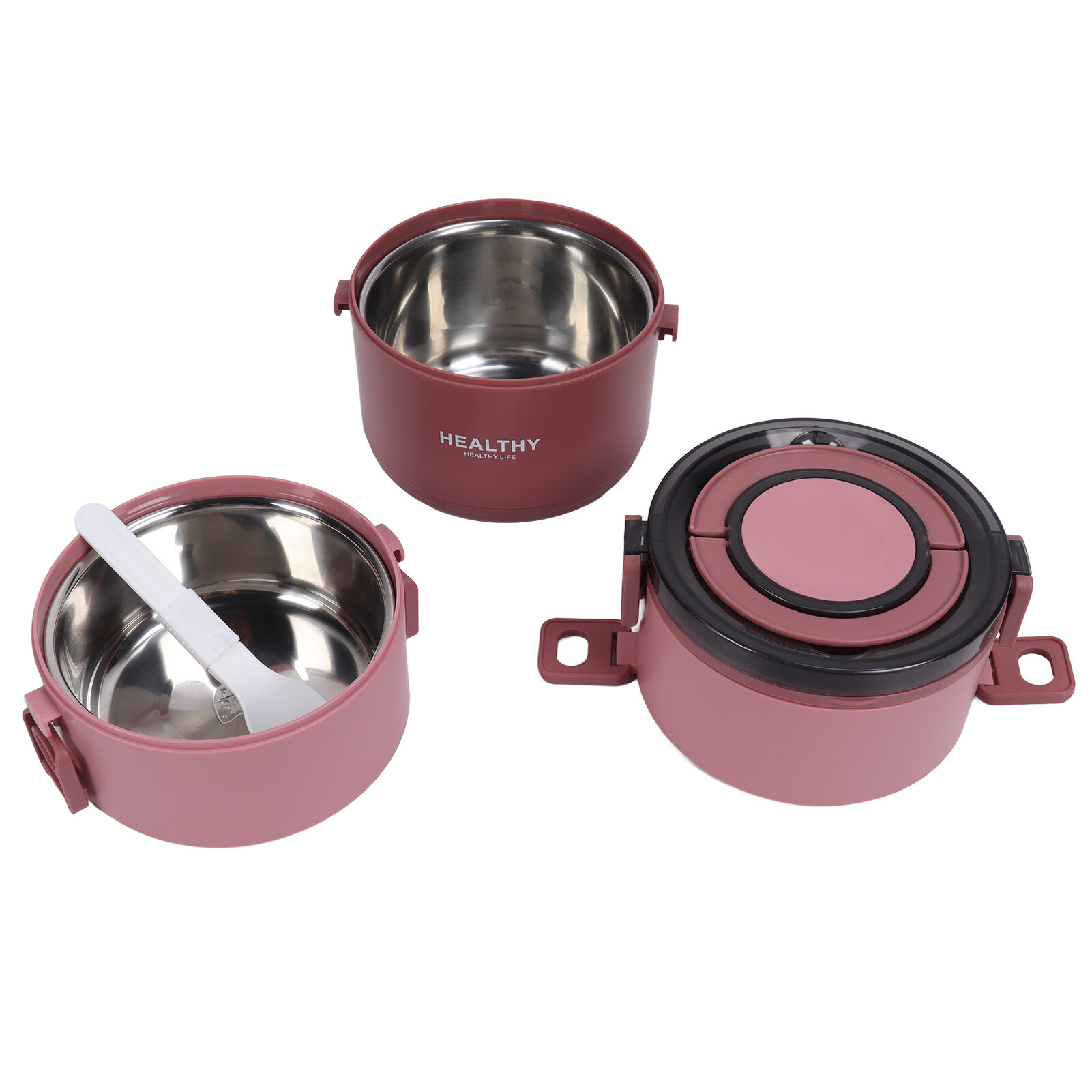 Тепловая коробка для ланча 2200 мл трехслойного съемного отсева