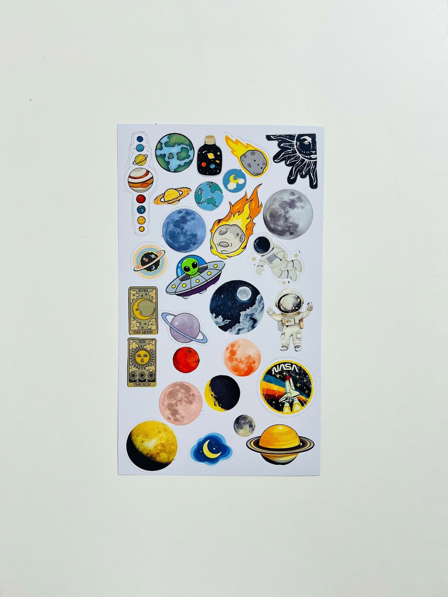 Наклейки космос виниловые для чехла смартфона, ноутбука, для скрапбукинга, глянцевая самоклеющая.