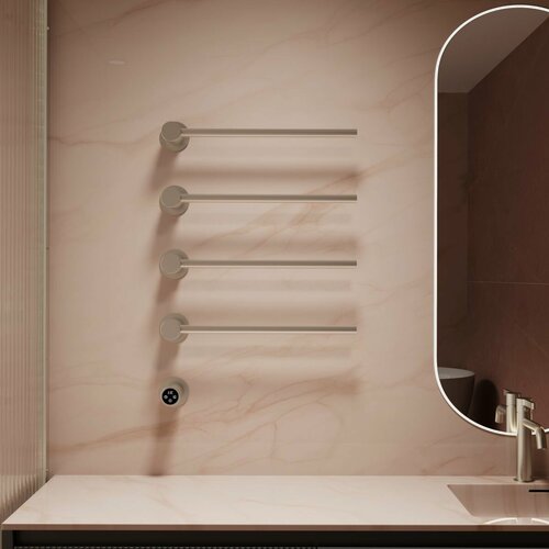 Изображение товара Полотенцесушитель электрический Vincea VTD-2H1BN, брашированный никель, таймер