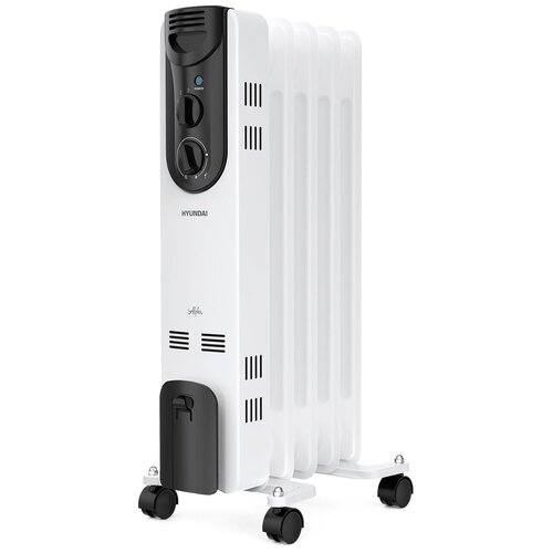 Масляный радиатор Hyundai H-HO-22-05-UI3349 13 м колеса в комплекте белый 245300₽