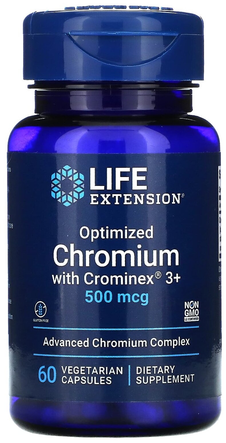 Капсулы Life Extension Optimized Chromium with Crominex 3+