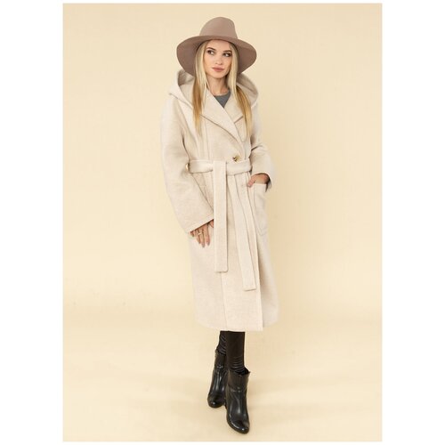 Пальто полушерстяное 70, каляев, размер 46, бежевый