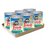 Корм влажный Lunch for pets для собак мясное ассорти с языком, кусочки в желе, 6шт х 850 г. - изображение
