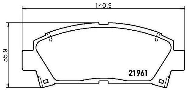 Дисковые тормозные колодки задние TRIALLI PF 4353 (4 шт.)