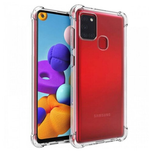 King Kong Противоударный прозрачный чехол для Samsung Galaxy A21s с защитой углов printio сумка king kong