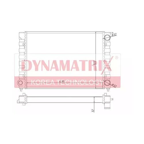 Радиатор охлаждения двигателя DYNAMATRIX 0DV 5N5 1232970824 DPWHWBO DR651811 DYNAMATRIX