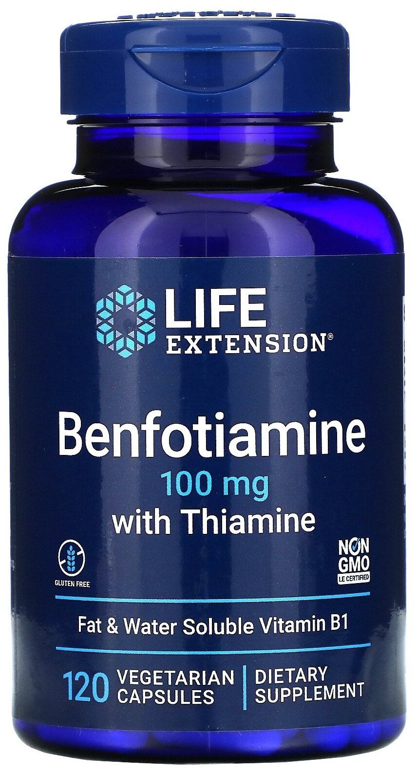 Капсулы Life Extension Benfotiamine with Thiamine, 90 г, 100 мг, 120 шт.