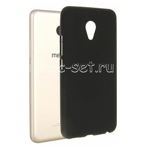 Чехол-накладка для Meizu M5 силиконовая черная 1.2 мм