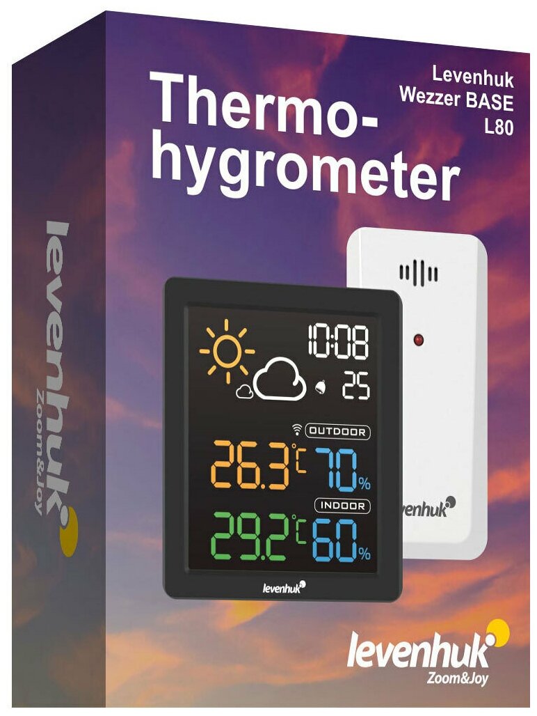 Термогигрометр Levenhuk Wezzer BASE L80 / Термометр гигрометр комнатный с наружным датчиком. - фотография № 2