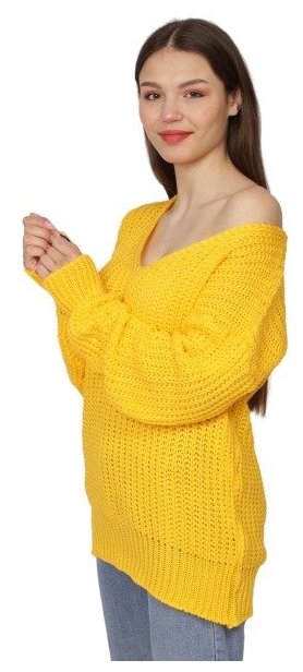 Пуловер MS Collection, размер 42, желтый