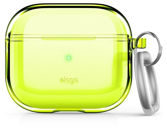 Чехол Elago Clear Hang case для AirPods 3 (2021), Neon Yellow