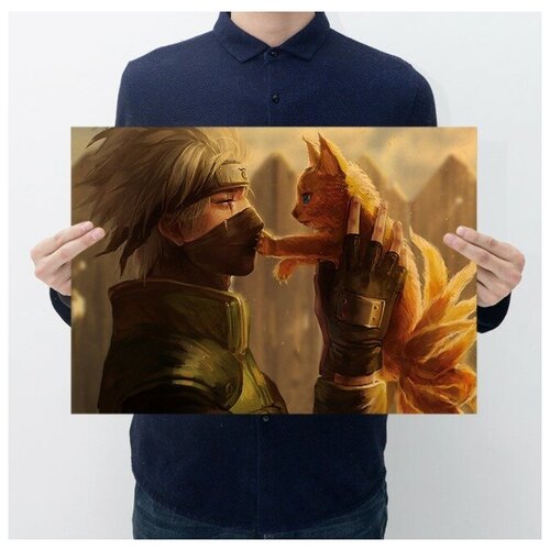 Постер из крафт - бумаг Какасэ Хатаке 50,5*35 см