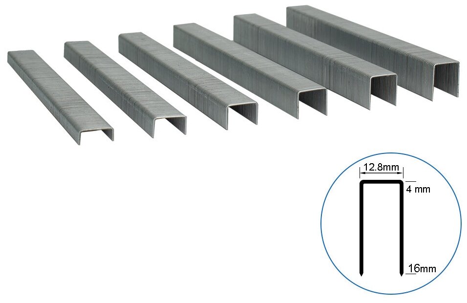 Мебельная обивочная скоба 80А/08, 12.8х8 мм, 10000шт / Техмаш - фотография № 1