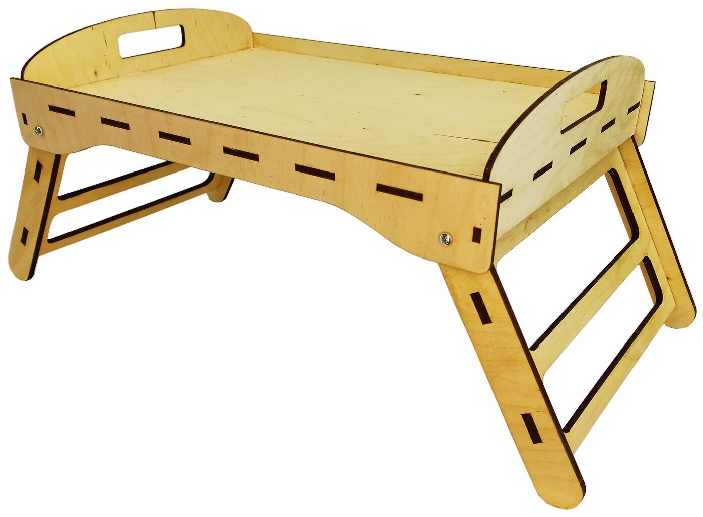 Столик - поднос, размеры - 42х28,5х9см, материал – дерево. Столик для ноутбука, столик для завтрака, столик в постель, складной столик.