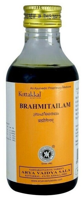 фото Масло для волос Брами Тайлам Коттакал Arya Vaidya Sala 200 мл