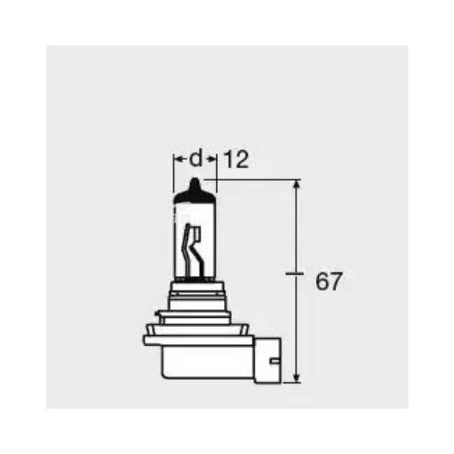 фото Osram 6421101b лампа h11 12v 55w pgj19-2 original line одиночный блистер