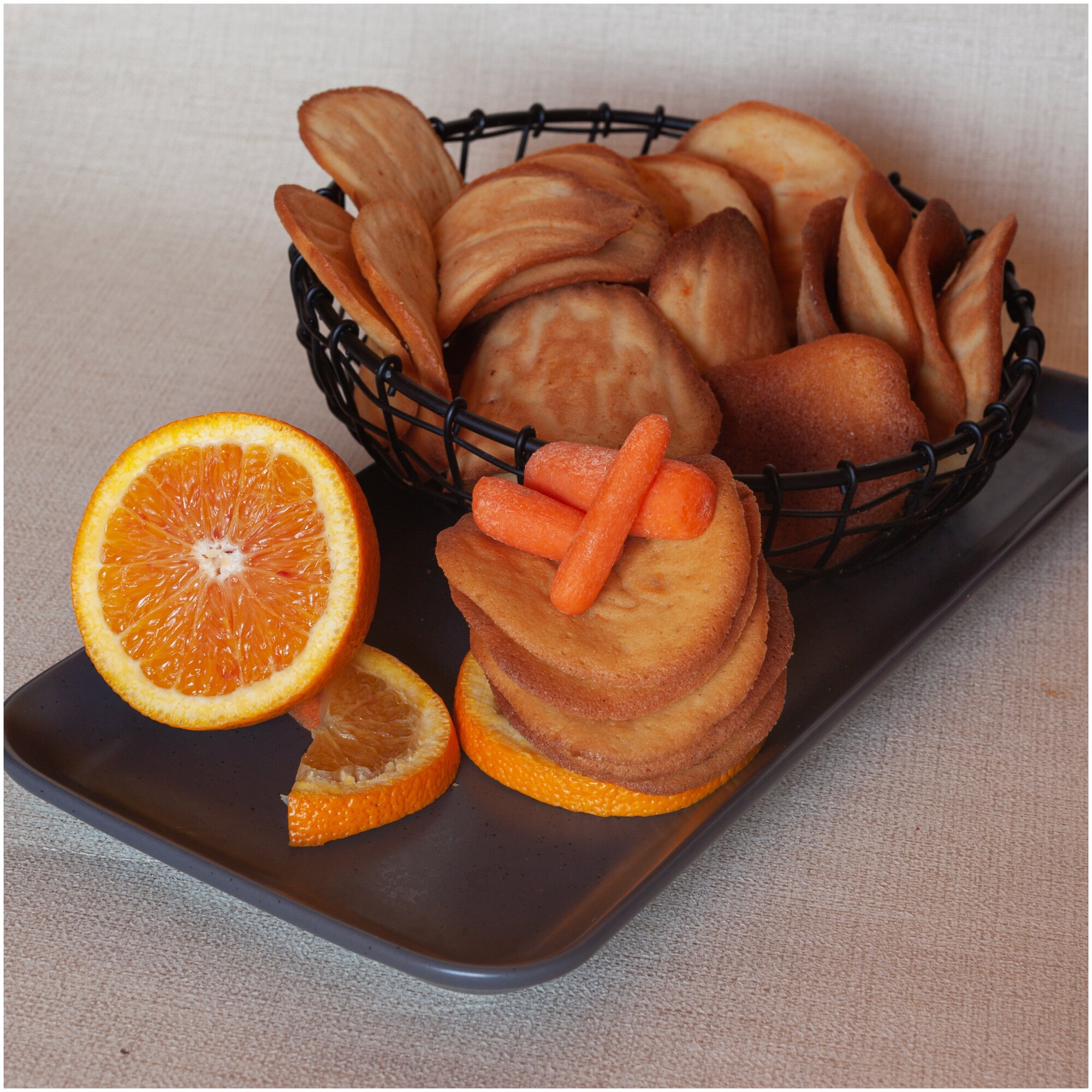 Печенье песочное, хрустящее морковно-апельсиновое "Туиль", 600 г - фотография № 3