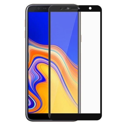 стекло защитное luxcase для samsung galaxy j6 стекло 3d золотая рамка Защитное стекло на Samsung J610F, Galaxy J6 Plus/J4 Plus, Silk Screen 2.5D, черный