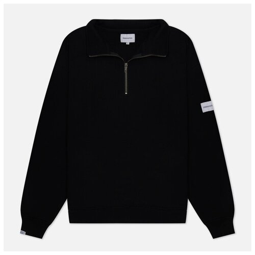 фото Мужская толстовка thisisneverthat half zip pullover чёрный , размер s